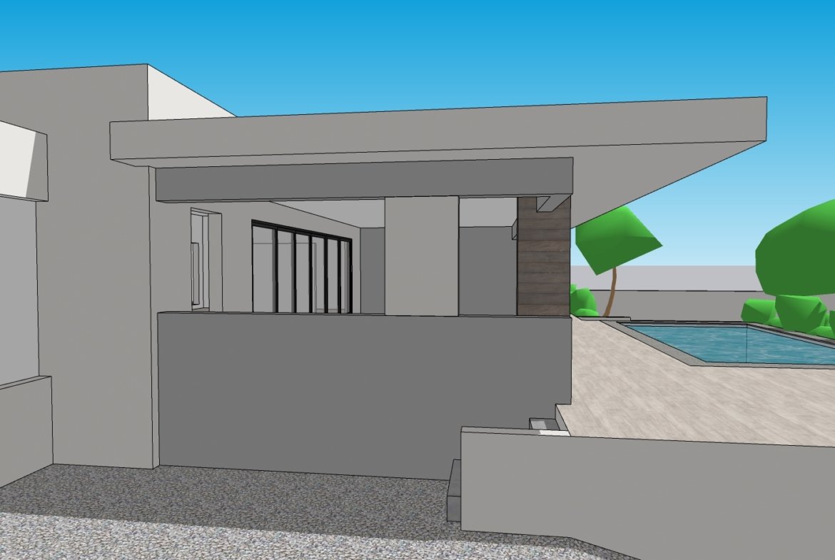 side outdoor kitchen